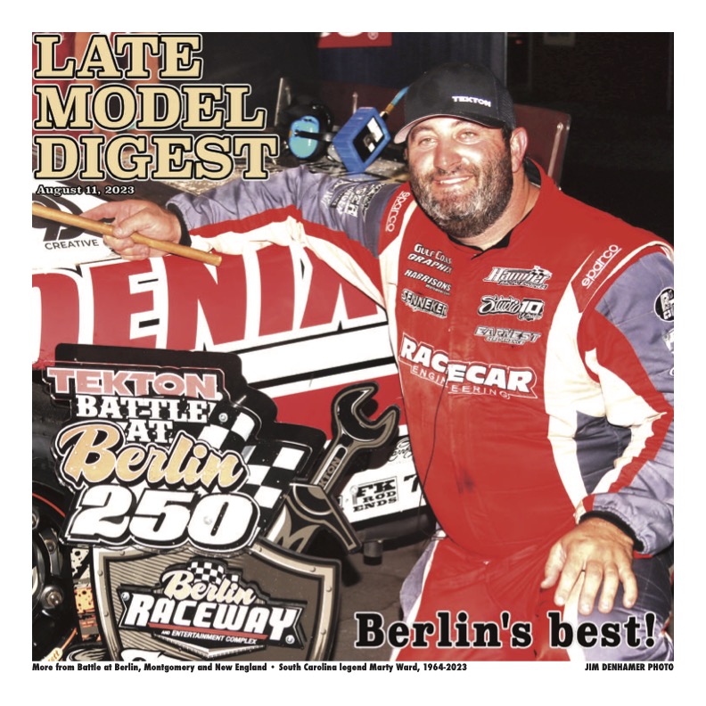 JimCarsonLMD's tweet image. Here are the cover, checkered flag and last look pages from #LateModelDigest Friday Features - @bubbapollard26 @BerlinRaceway @srlnational @rfdspeedway @EvanShotko22
