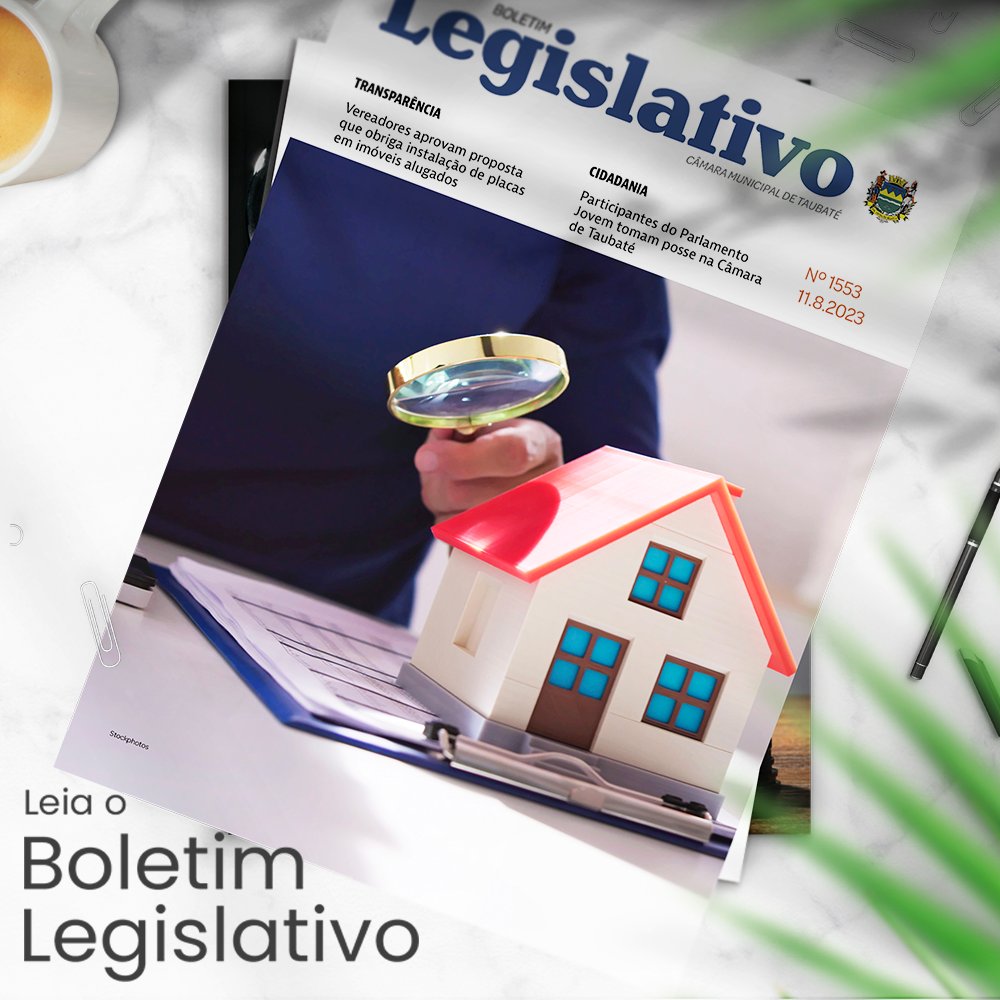 camarataubate's tweet image. Boletim Legislativo traz notícias da semana e atos oficiais. 

Deixe seus comentários e compartilhe nossas publicações.

Confira em bit.ly/BoletimLegisla…

#Câmara #Taubaté #BoletimLegislativo #Vereador #PublicidadeOficial #Notícia #sessão #CPI #agenda #jovem #estudante