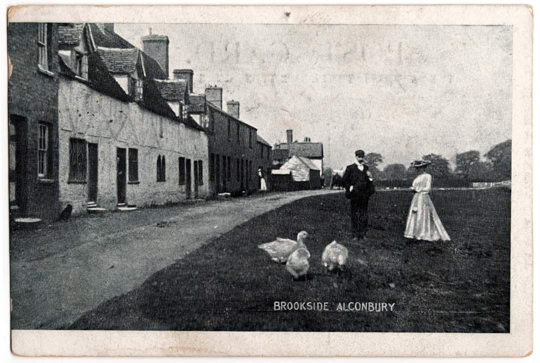 Thanks to Malc Wayland for permission to share this photo of Brookside,Alconbury in 1904