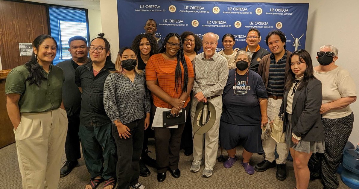 Our field director Mike &amp; policy intern Tran organized a meeting with <a href="/AsmLizOrtega/">Assemblymember Liz Ortega</a> staff at their Hayward district office to discuss the #HomelessnessPreventionAct #SB567. We arrived as a FORCE with @Fils4Justice, <a href="/FIAEastBay/">Faith in Action East Bay</a>, #MyEdenVoice, and <a href="/OurRevEastBay/">Our Revolution East Bay 🐦🌹</a> (San Leandro).