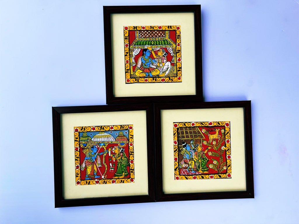 HeartyCrafts89's tweet photo. Set of Three Ramayan Story Hand Paintings 
#Indianart #handpaintings #paintings #homedecor #walldecor #hindugod #wallhangings 

https://t.co/RlRJ3XjEDx https://t.co/KJJEqB0lU0