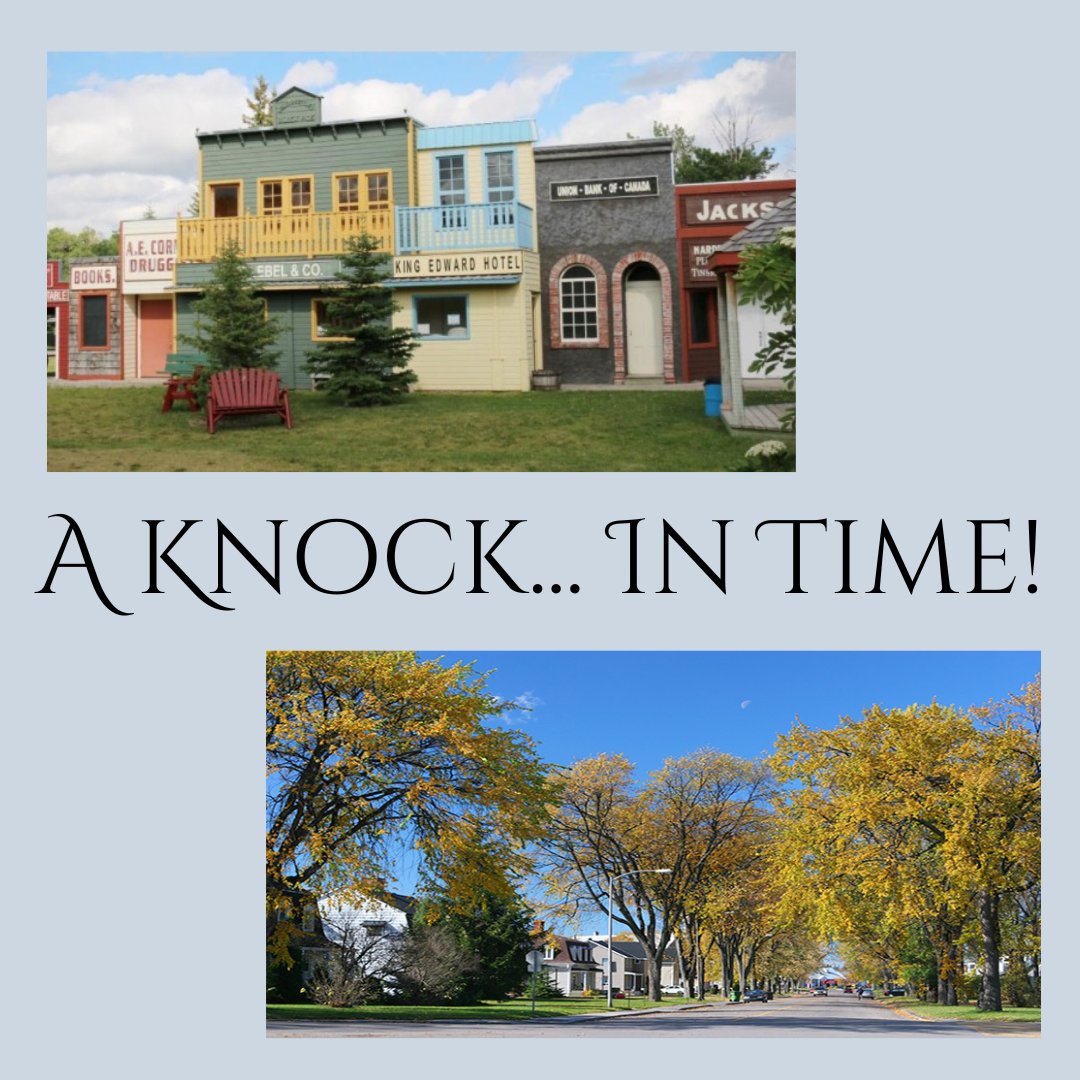 Our Western Tour 2023 starts today with "A Knock at the Door" at Kootenai Brown Pioneer Village! Tomorrow we have a thrilling double header- two "In Time" performances, one happening at Kootenai Brown and one at the Amisk Public Library!