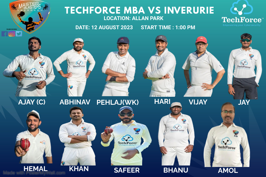 Date: 12 August 2023.

Round 16: Techforcemasterblasteraberdeen vs Inverurie

#nescgrade1 #scotlandcricket #scotland #nesc #technoforcecyber #scotlandlife#scotland_community.