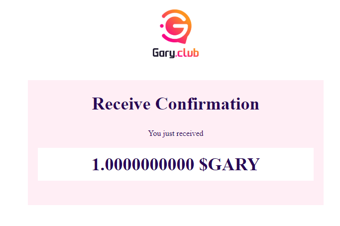 PrncssJ's tweet photo. @GaryLHenderson I just got paid $GARY for being a creator! #GaryClub https://t.co/OVPZ7qaoGV