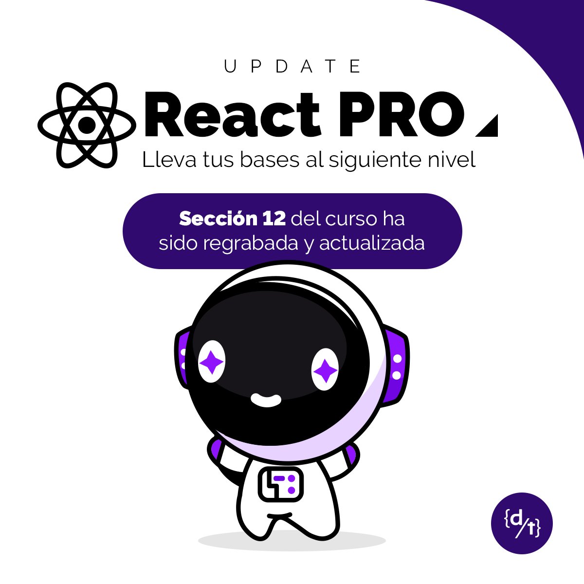 DevTalles's tweet image. 🆙 ¡Sección 12 del curso #ReactPRO actualizada! Aplicamos cambios para usar #Vite y #Storybook en su última versión, ajustando correctamente las lecciones a la nueva forma de trabajar y su sintaxis. ✌️🏻
Accede YA en: 👉🏻cursos.devtalles.com/courses/react-…
¡Esperamos les sea de gran ayuda! 🙏🏻