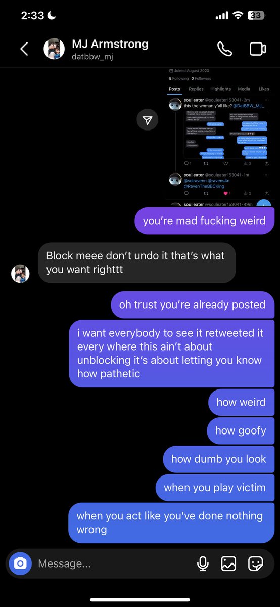 Raikiri9000's tweet photo. @DatBBW_MJ_ but i be in the wrong over a thousand screenshots just like this just so she can come back and lie all over her twitter 💀💀💀💀 for some likes and what not https://t.co/C8BzZclha9