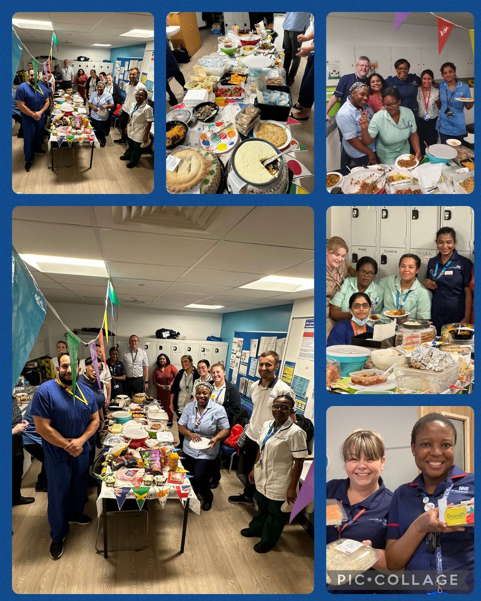 MVCcmft's tweet photo. CVS Cultural Cuisine Day celebrated on Manchester Vascular Center today. Thank you to all who brought in amazing food.
Beirut, India, Pakistan, England, Ireland, Spain, Jamaica, Nigeria, Trinidad and Tobago and Wales. @VictoriaSmyth7 @cmftvaschealth @MFTnhs https://t.co/HWqwJzX8xv