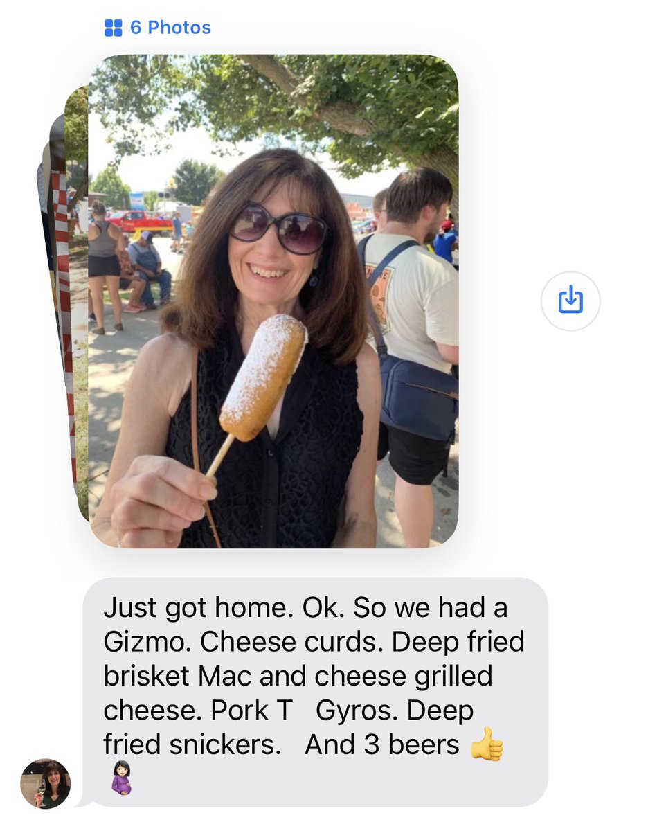 kmelkhat's tweet photo. My mom reporting live from the Iowa State Fair: https://t.co/0FQUyJiOFJ