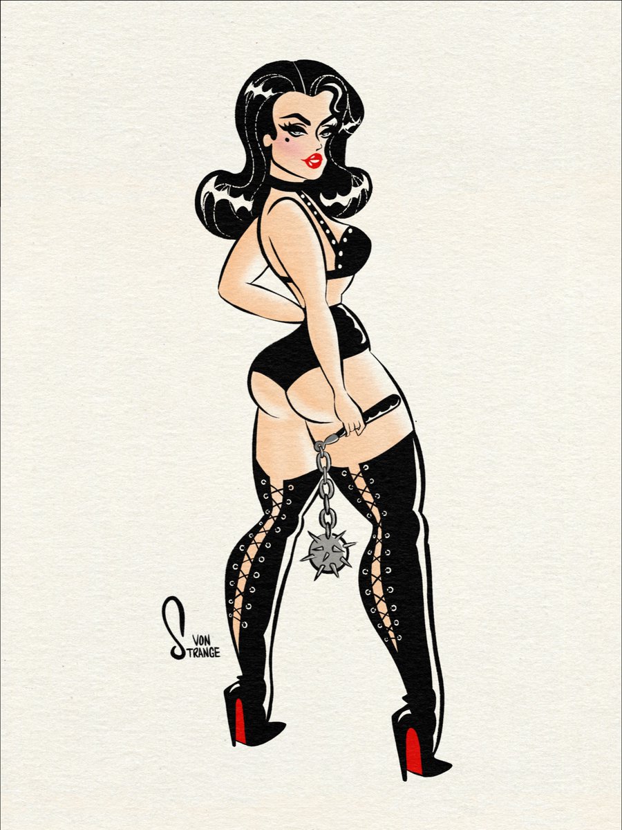 vonstrange_'s tweet photo. “Devil in Disguise” 🔪❤️ Prints  available in  bio!  
#retro #pinupgirls #pinupart #vintagestyle #darkart #vintagevixen #retroart #pinup https://t.co/IAVO1fQZW2