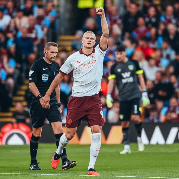 Haaland doubles Man City’s lead against Burnley