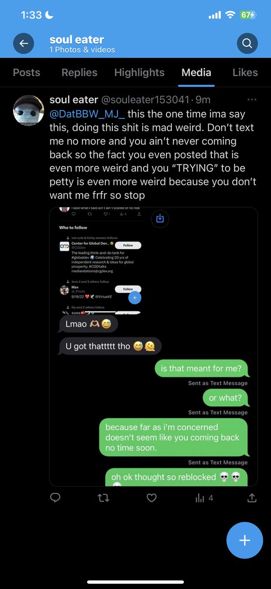 Raikiri9000's tweet photo. @DatBBW_MJ_ this what y’all like though 💀💀💀 and mind you i just be minding my business frfr until she starts playing games and then comes on here and acts like she never did anything and everytime this happens and i hold every single message for stuff like this https://t.co/dWufaWoLjy