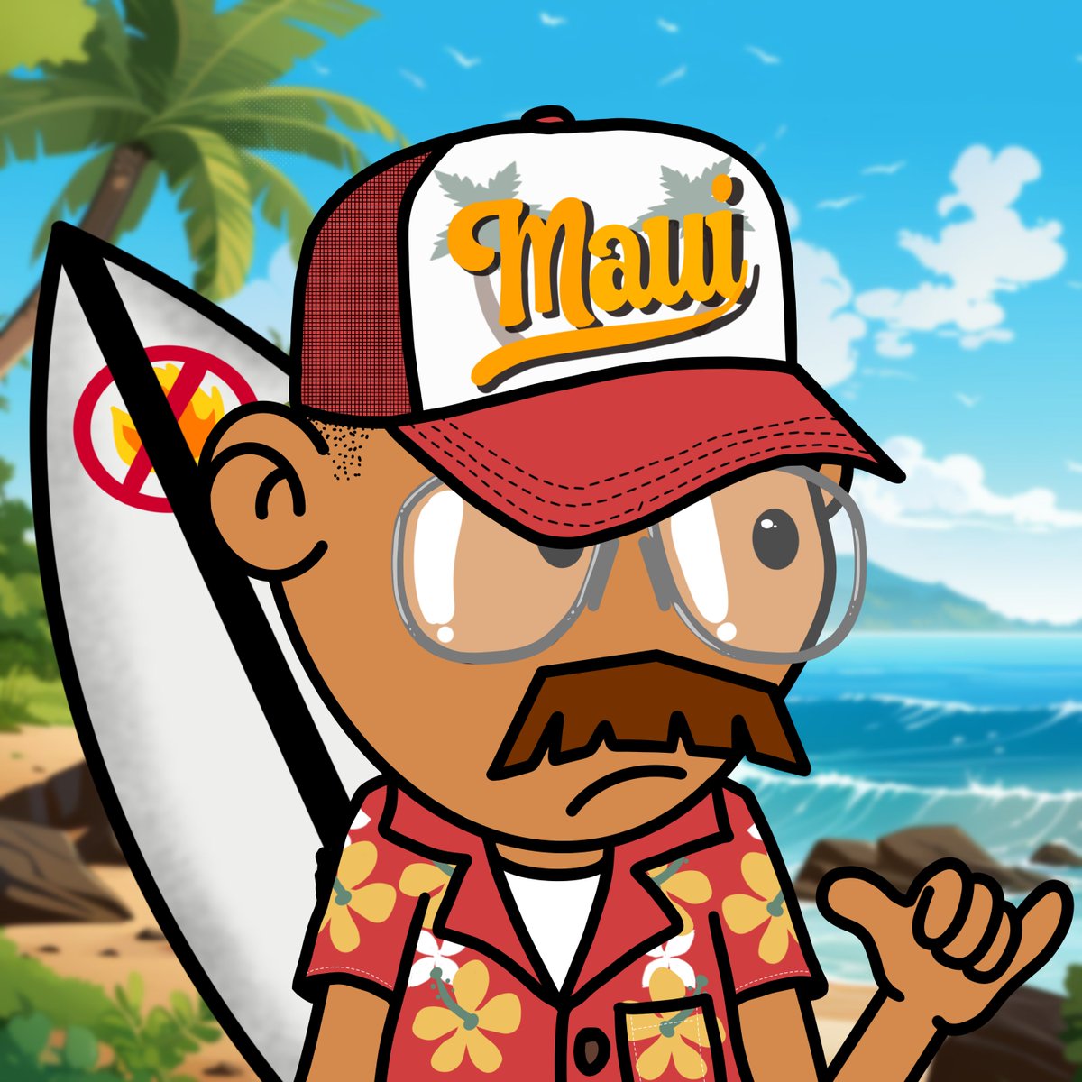 So tomorrow is my Birthday. I'll be 49 years old. I wanted to do something to give back to my holders at no cost. I changed my mind after seeing the fires in Maui. So I created a piece of art based around a FFF. At the time of creation it was about 3.50$. All proceeds will go to