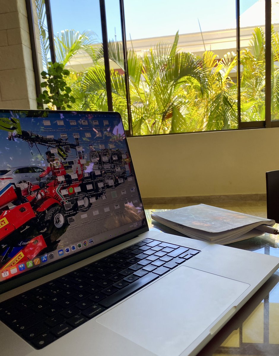 There’s worse places to be working 😉😎 #holidaywork #norestforthewicked #summerwork #schoolprep #workneverstops #holidaytime #sunnyskies #palmtrees #workhardplayhard
