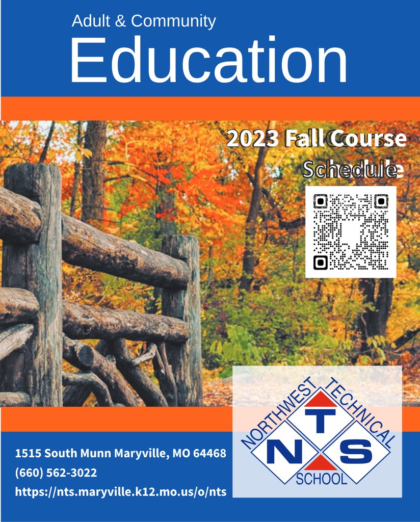 NWTechSchool's tweet photo. Enroll now! The Fall 2023 Adult and Community Education Course Schedule is now available. https://t.co/g2rIWniP2u