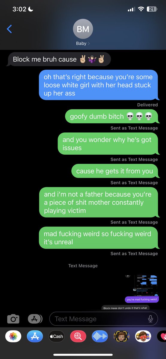 Raikiri9000's tweet photo. @DatBBW_MJ_ shits crazy how weird you are and i’m the bad guy? https://t.co/6wi0LLDTm3