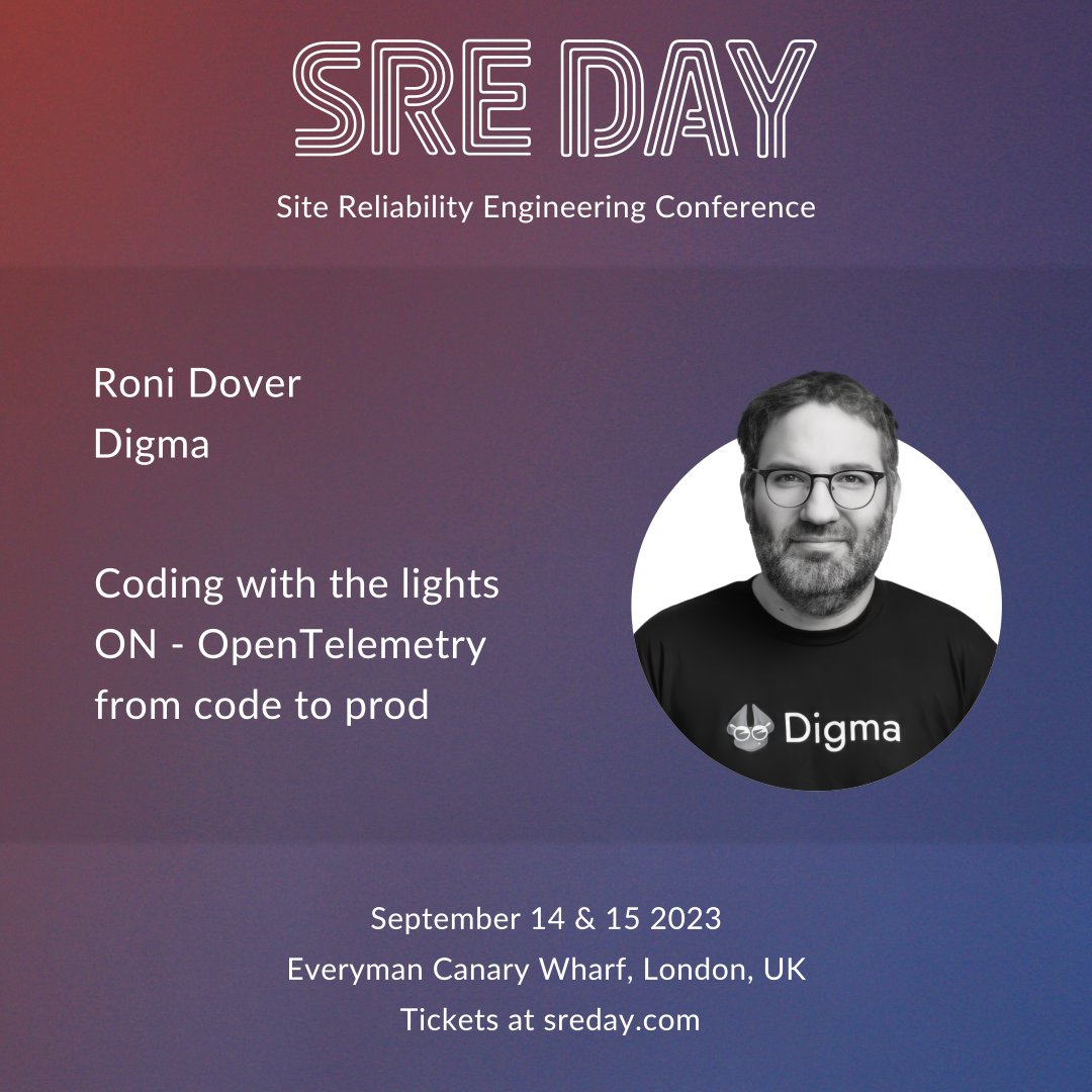 SREday (@sreday_com) on Twitter photo π Calling all coding connoisseurs and observability enthusiasts! ποΈπ
ποΈJoin us for an enlightening talk by our expert speaker <a href="/doppleware/">Roni Dover π</a>: "Coding with the lights ON - OpenTelemetry from code to prod." ποΈ
Embark on a journey through the realms of observability, from coding to π Calling all coding connoisseurs and observability enthusiasts! ποΈπ
ποΈJoin us for an enlightening talk by our expert speaker <a href="/doppleware/">Roni Dover π</a>: "Coding with the lights ON - OpenTelemetry from code to prod." ποΈ
Embark on a journey through the realms of observability, from coding to