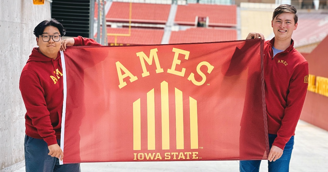 isubookstore's tweet photo. 🏈 Get fired up for game day with the Commemorative Collection's NEW flag! 🌪️✨ Show off your Cyclone spirit and let everyone know you're part of the #CyclONENation. Don't miss out on this #FridayFreshFind! #isubookstore #gocyclones #iowastate #WinCraft #CyclonesEverywhere #flag https://t.co/MJcmoFhhN9