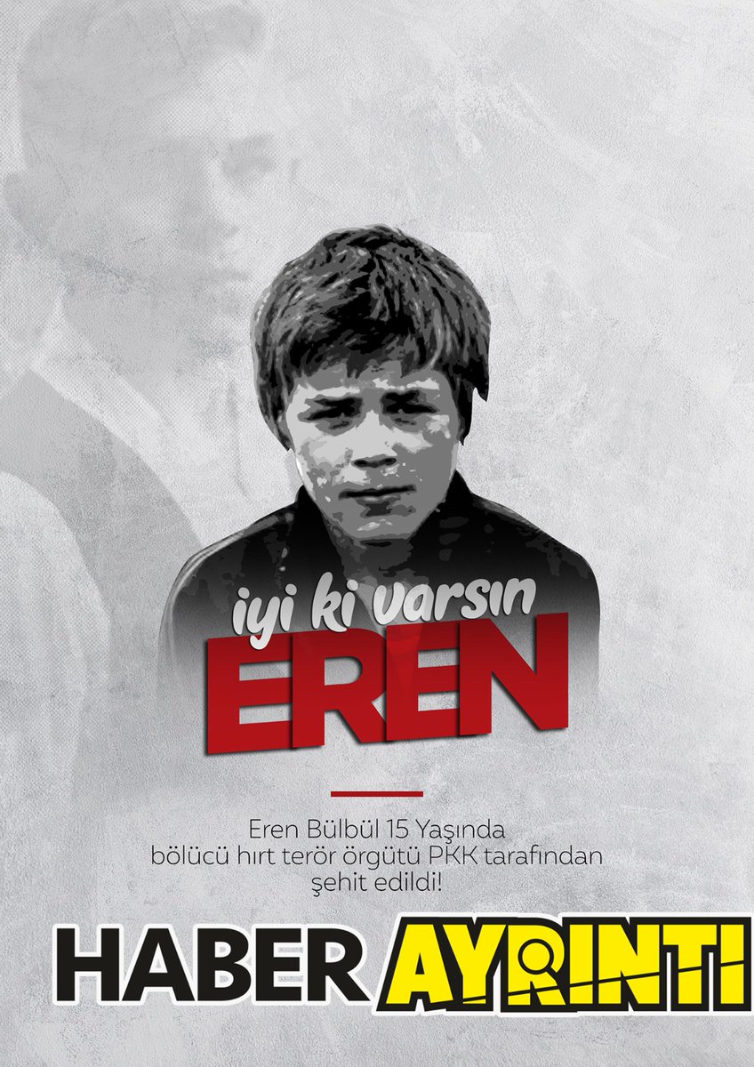 6 yıl önce Trabzon Maçka'da şehit düşen 15 yaşındaki Eren Bülbül ve 41 yaşındaki Jandarma Astsubay Kıdemli Başçavuş Ferhat Gedik'i rahmetle anıyorm.