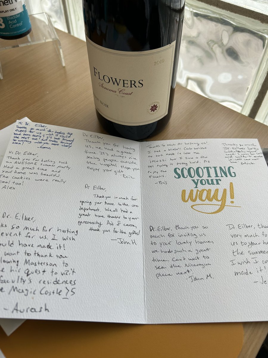 I love our residents! They all signed a card to send with a gift for hosting our department’s summer party…even the residents who didn’t make it wrote something. ❤️