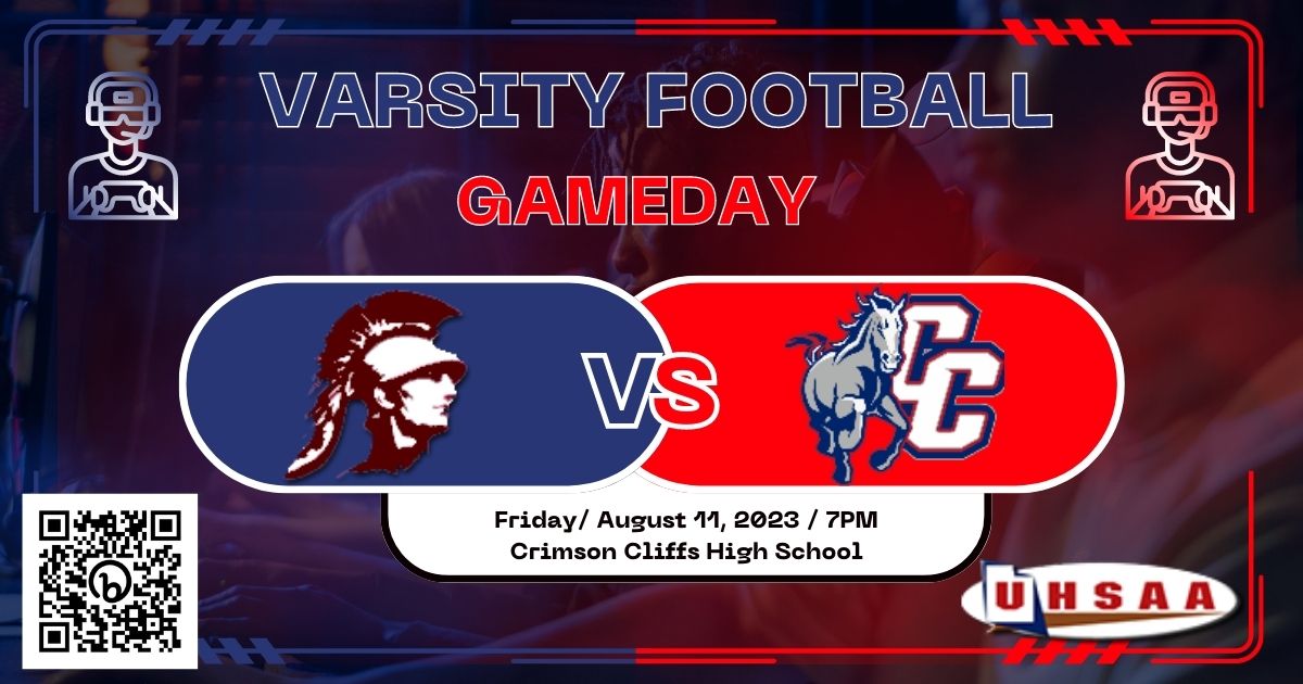 Sport169's tweet photo. Morgan 🆚 Crimson Cliffs
🗓 Friday, August 11, 2023
⌚️ 7:00 PM 
📍 Crimson Cliffs High School
🎟️ https://t.co/dOrthlesvH

@morgantrojans @cchsmustangs 
@cchsmustangfb @CCHSfbStampede https://t.co/0lTAweUoSs
