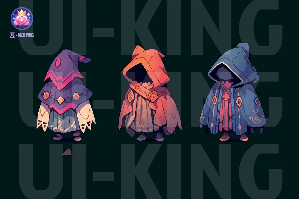 UI_KING_'s tweet photo. 🧙‍♂️✨ Casting a UI spell with style! Introducing our    
🔮VECTOR MAGE ROBES GUI ASSETS🔮 that are as enchanting as the magic itself

ASSETS: https://t.co/2Utm99nDCF

#GameDev #IndieGame #Unity3D #PixelArt #IndieDev  #GameWorlds!  #IndieGameDev #GameDesign  #DevLogs #GameMaker https://t.co/tBkI6JfjuW