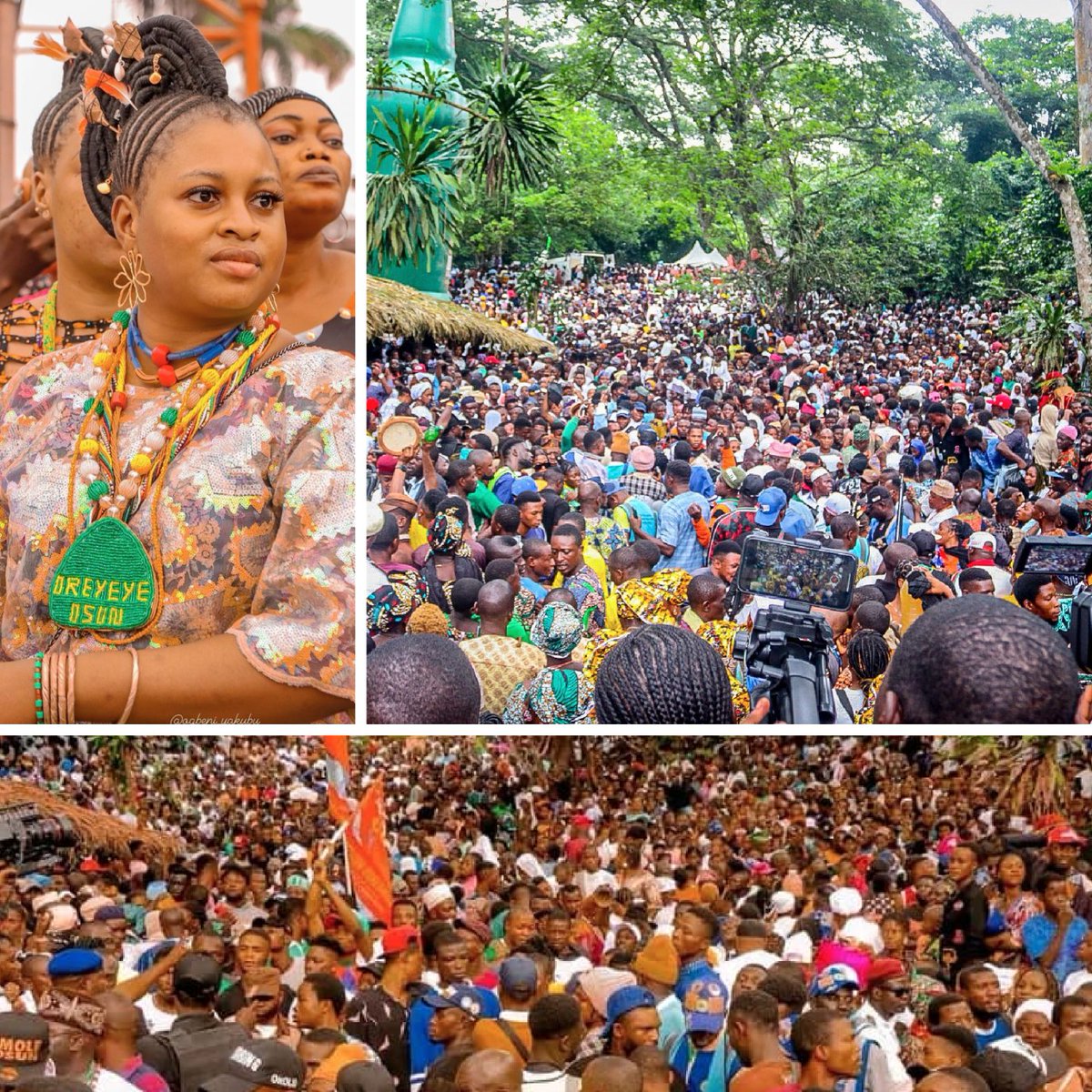 YorubaNationCH's tweet image. Thousands of people today thronged in crowds out and were at Osun Osogbo to celebrate being proudly Yoruba.  Àṣèyí ṣ'àmọdún o.