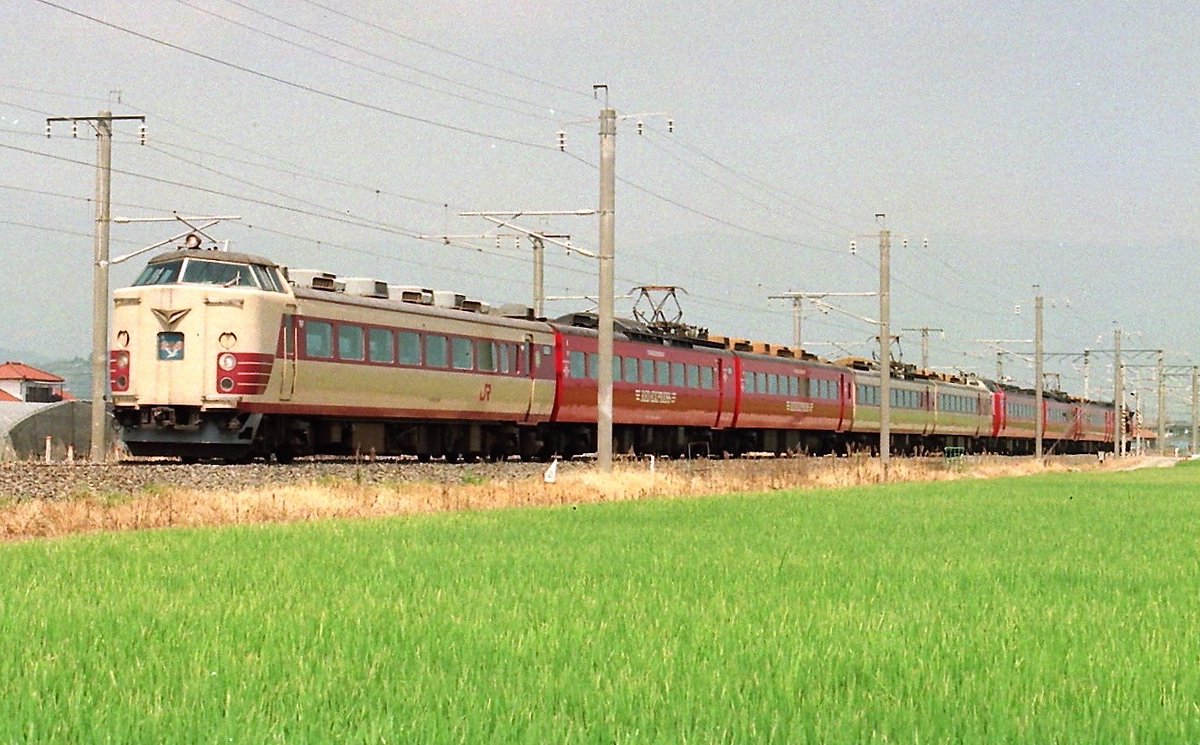 1991年8月 485系かもめ、みどり 長崎本線 牛津ー肥前山口