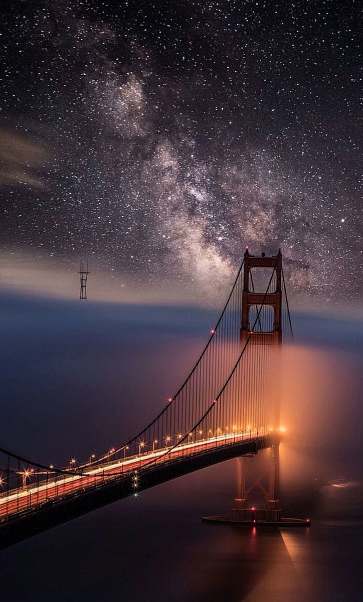The bridge & the Milky Way 🌌🌉  #sanfranciscobayarea #CA