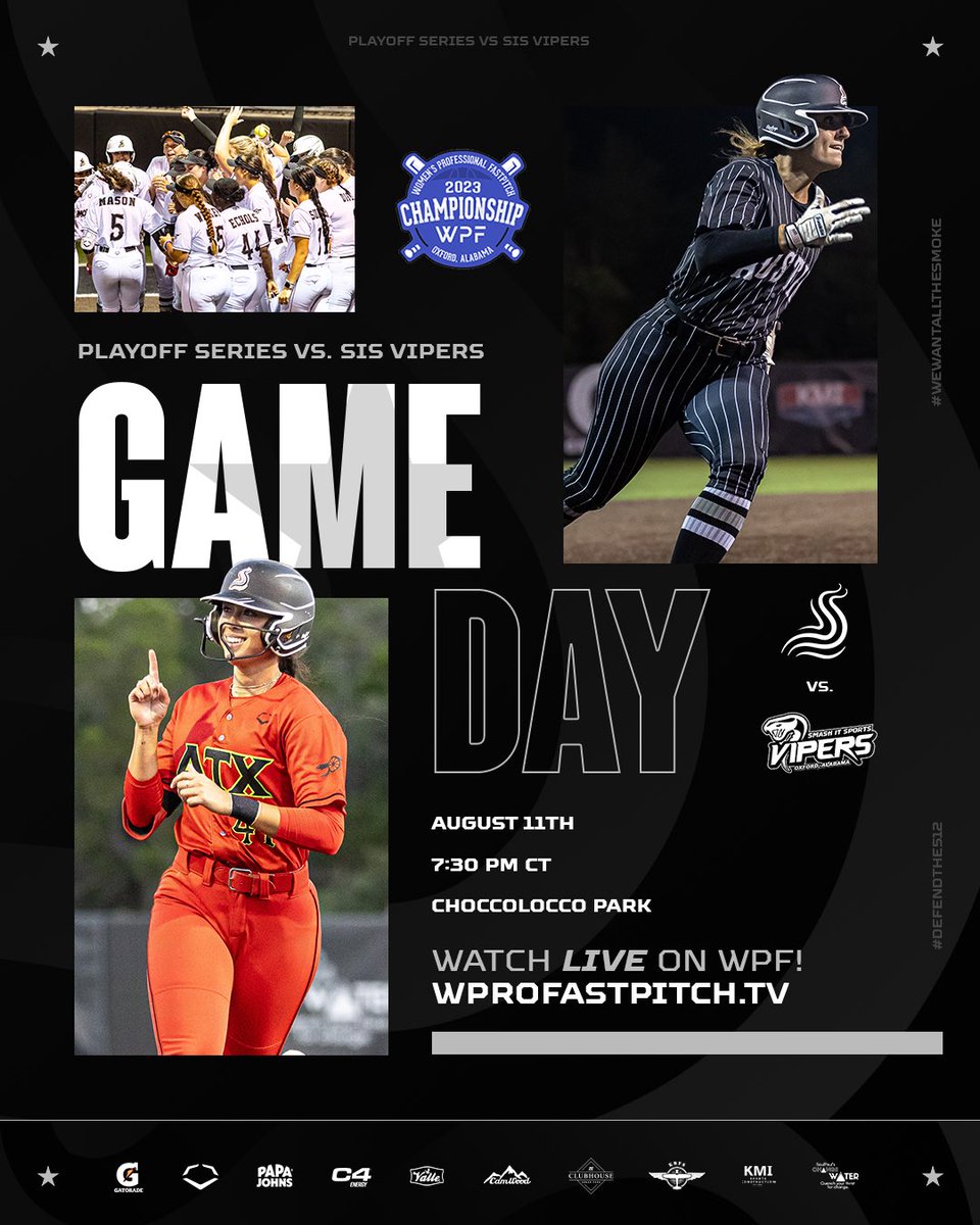 Survive and advance.

Tonight’s game (and the Championship Series) can be streamed for 𝐅𝐑𝐄𝐄 on wprofastpitch.tv

🆚SIS Vipers
📍Choccolocco Park
⏰7:30pm CT
📺wprofastpitch.tv (FREE)
🎟️Link in bio

#wewantallthesmoke #welcometodapostseason #defendthe512