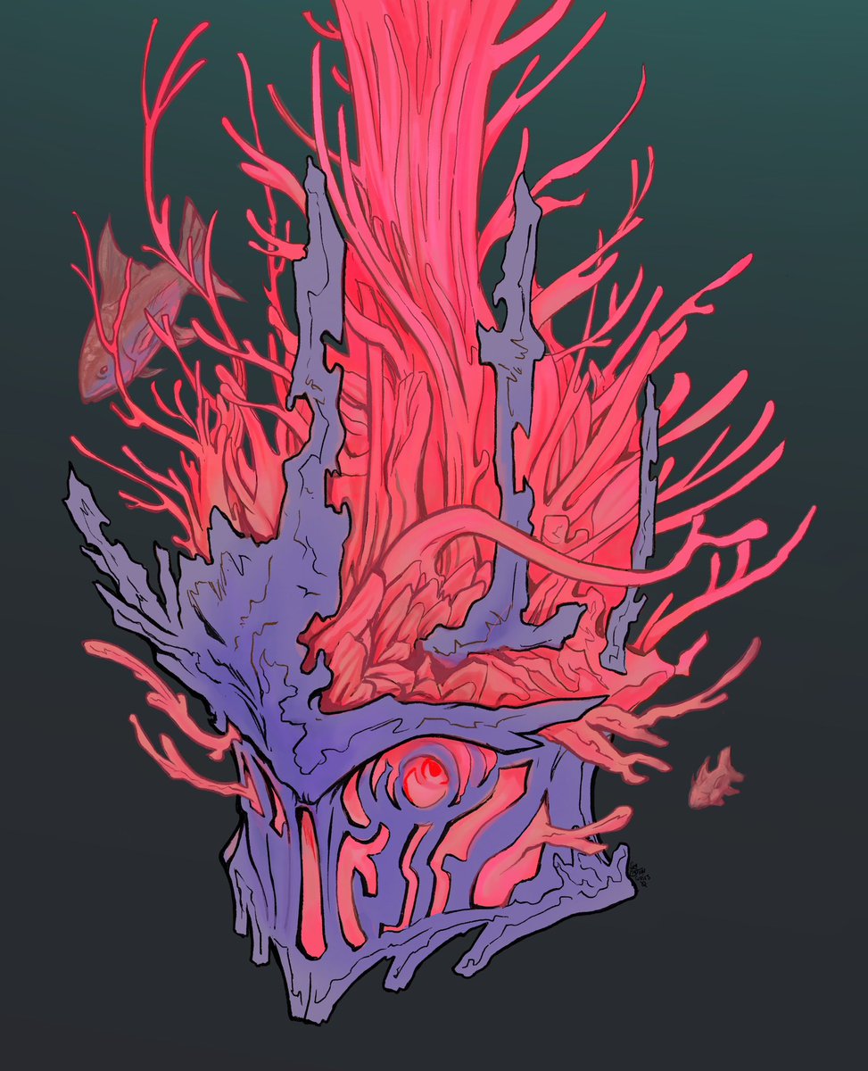samdaltonstudio's tweet photo. August sticker C O M P L E T E. Coral Knight helm. 
 #procreate #artist #digitalart #drawing #sticker #stickers #stickerart #indieartist #illustration #digitalpainting #colorfulart #originalart https://t.co/1lKRMFhAKf