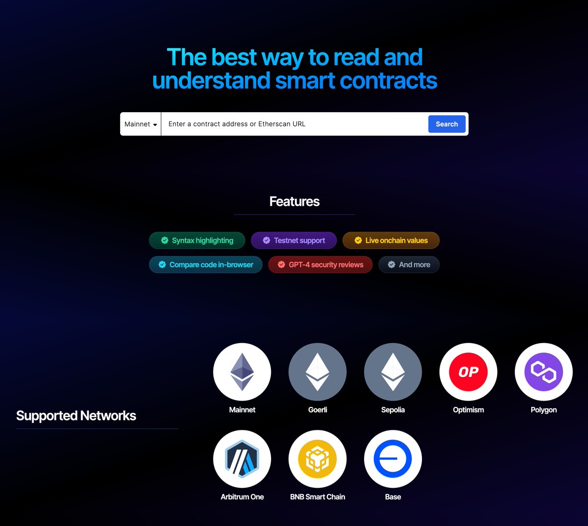 backseats_eth's tweet image. I&apos;m excited to announce that @ContractReader now supports @BuildOnBase contracts!

Big shout out to @0xfoobar for the push this morning.

Here are a few contracts to check out 👇