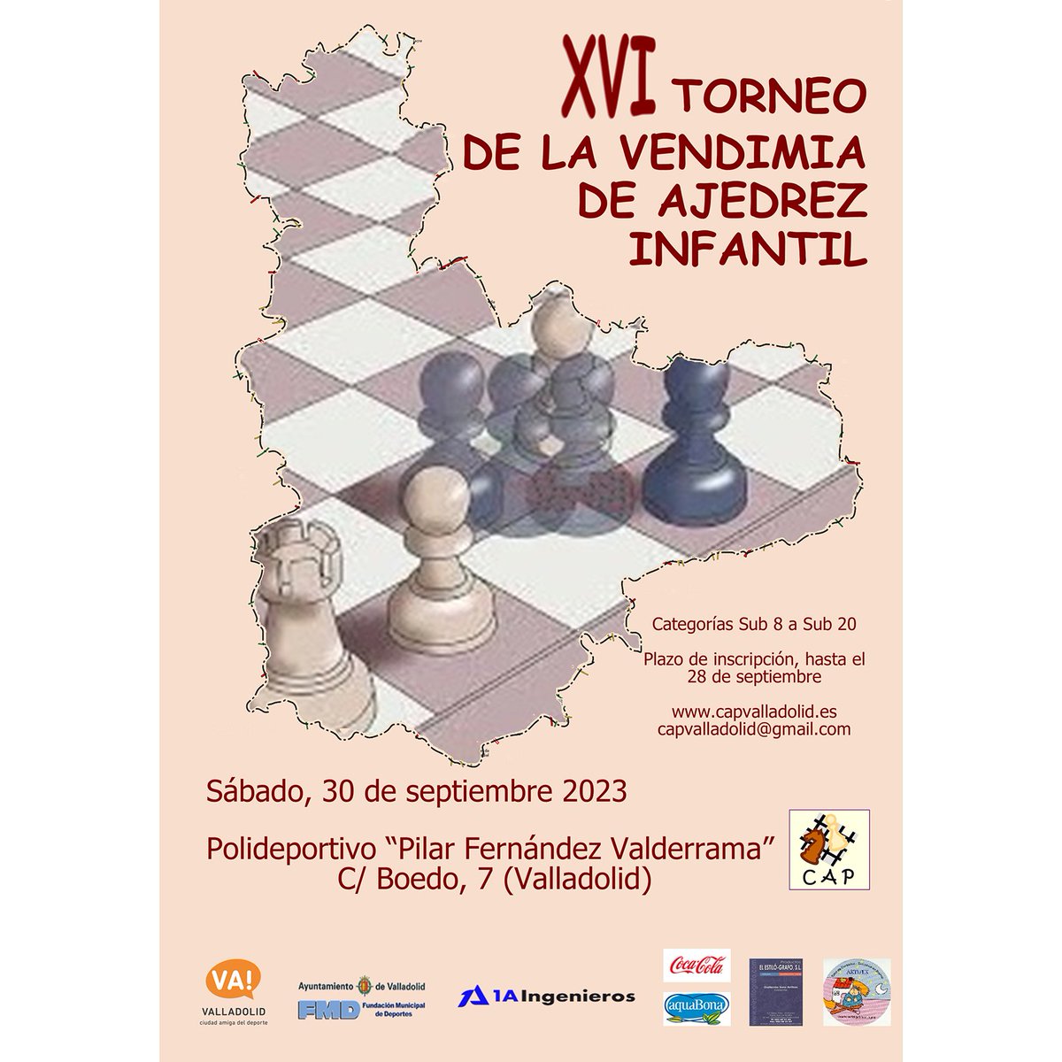 XVI Torneo de la vendimia de #ajedrez infantil en #Valladolid