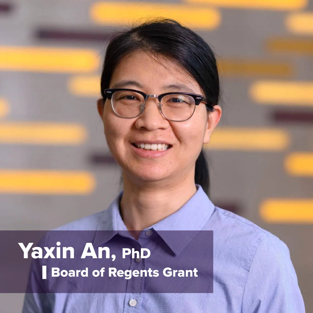 Today is #FeaturedFacultyFriday! We are proud to congratulate Prof. Yaxin An for receiving a grant of $156k from the Board of Regents RCS Program. Dr. An’s group is developing a computational platform aimed at designing nanoparticles for delivery of anti-cancer therapeutics.