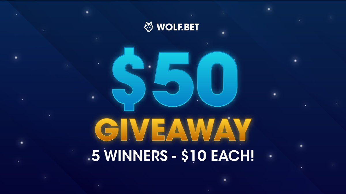 wolfdotbet's tweet photo. 🤑 $50 Giveaway

5 WINNERS - $10 EACH! 

❤ Like &amp; Retweet
👉 Follow us
😎 Tag 3 friends
🐺 Comment Username

Ends in 7 days!
Good luck 🍀 https://t.co/LkfEgE9Vjz