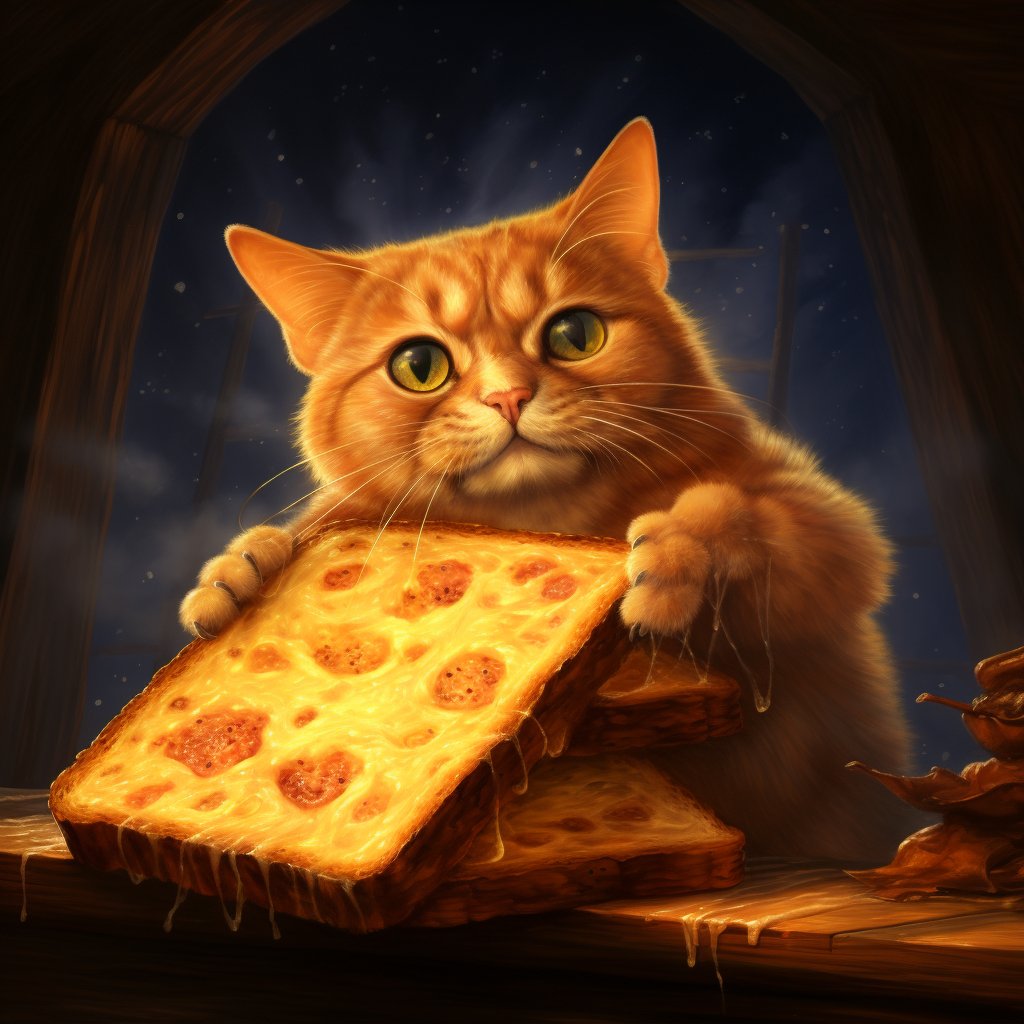 pizzacatnocap's tweet photo. ๐๐ Wake up to Pizza Cat's pizza toast! Breakfast in bed just got a cheesy upgrade. #ToastToTaste #AIArtworks #Aiartcommunity #AIArt #AIArtworks https://t.co/1ZWyj3Ts49