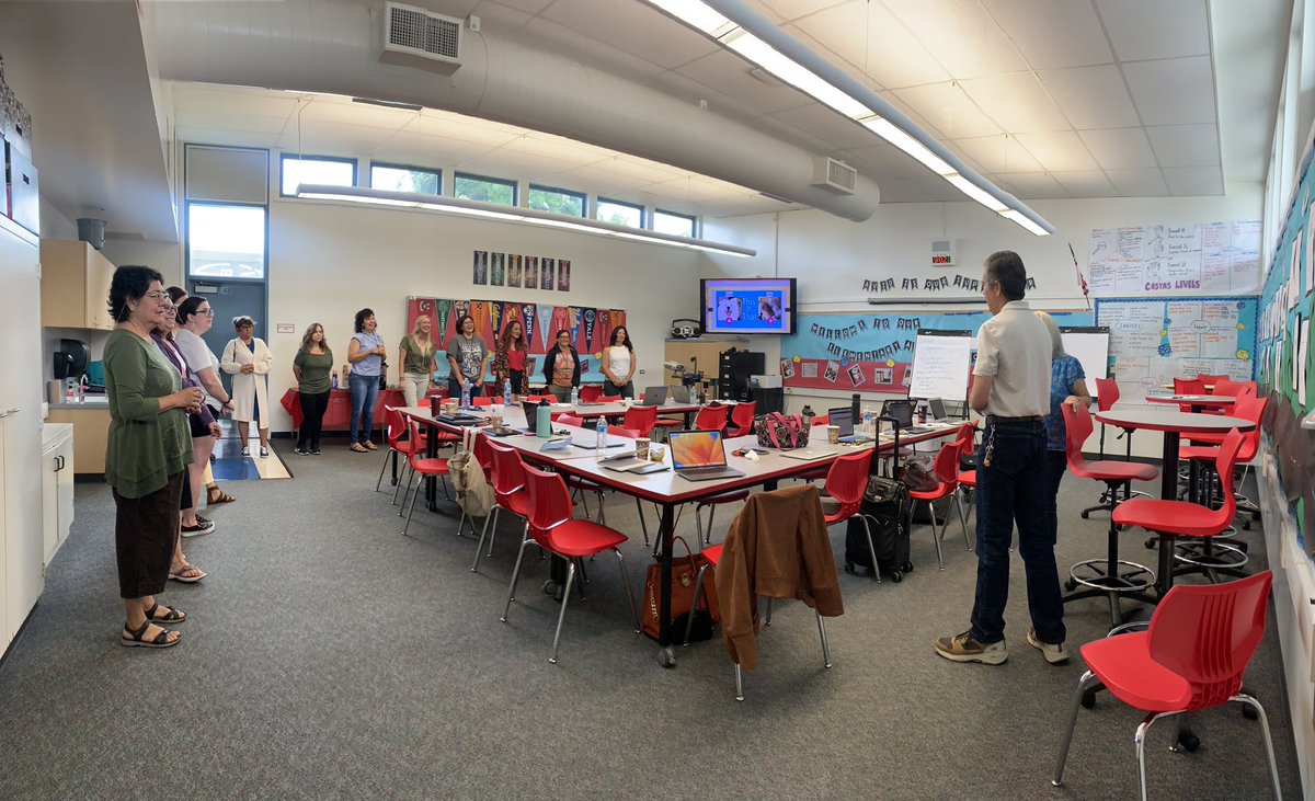 sharonstewPrin's tweet photo. Our dedicated Mighty Eagle 🦅 educators spent the day yesterday collaboratively planning for a strong start to ‘23-‘24, and our excited to welcome students back next week! #nlmusd @kristinecvar #AVID #goforthegold https://t.co/bUZcHY1RBN