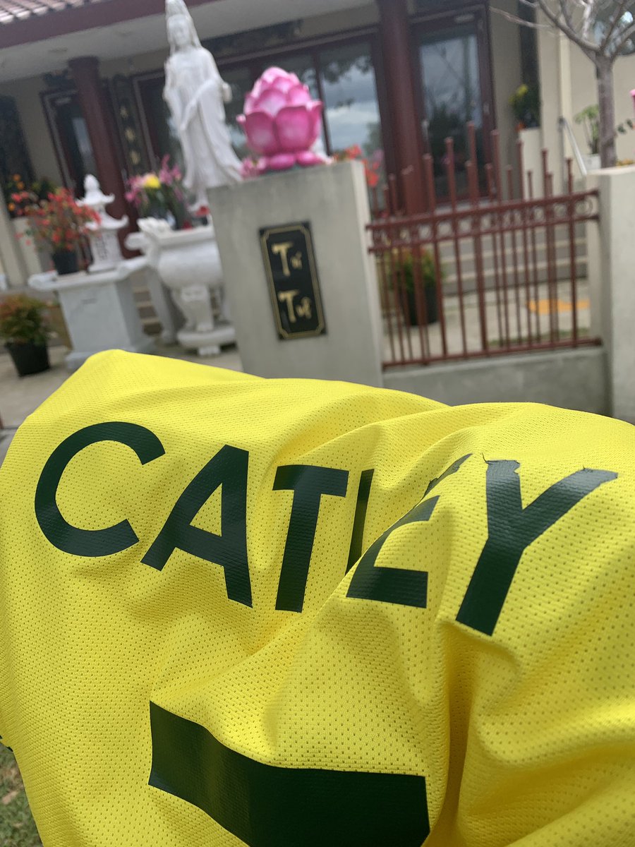 Taking Steph Catley’s Olympic shirt to various religious sites. I dunno, one of them might have sway over the Football Gods.
