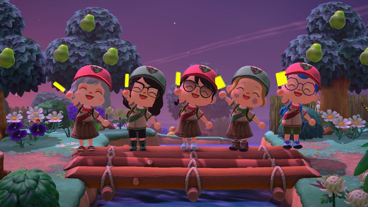 RaeFaeACNH's tweet photo. Here are just a few shots from last night's Summer Camp event on Juniper. Many thanks to @Draywanders, @spinellicross, @gaels_home and Cara for joining! None of this would be any fun if you guys didn't show up 💖 I had a great time playing together! 
#acnh #acnhfriends https://t.co/mLEoEgfpnn