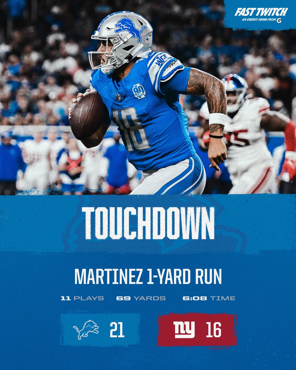 Martinez gives the #Lions the lead!

#NYGvsDET