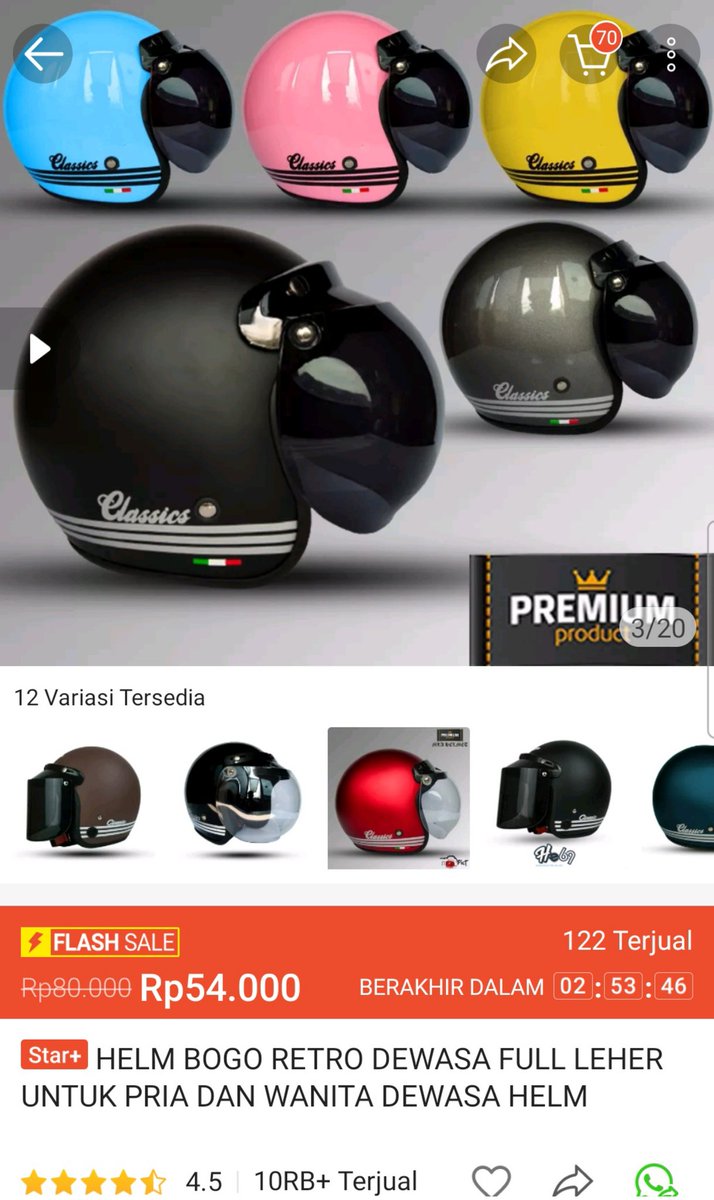 AbbyGlia's tweet image. FLASH SALE! HELM BOGO RETRO DEWASA FULL LEHER UNTUK PRIA DAN WANITA DEWASA HELM MURAH KUALITAS PREMIUM KACA DATAR INJAK KACA CEMBUNG HITAM BENING COD dengan potongan 33%!. Dapatkan di Shopee! #helmbogo #helmbogodewasa #helmbogoretro #helmbogofullleher  shope.ee/2q1VVkNDPv