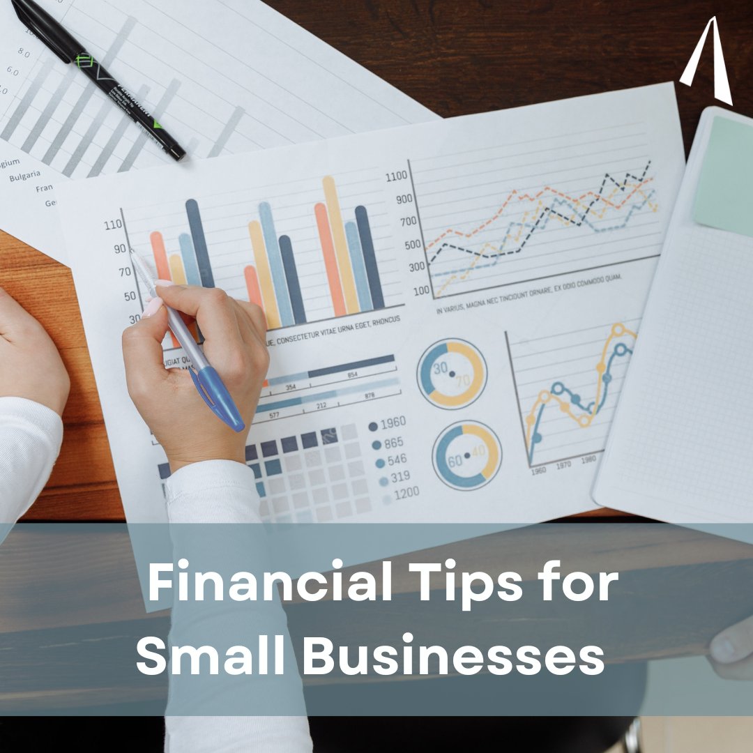 Even a "small" business can have revenue in the millions and six-figure profits, so even small financial planning improvements can add up. Read our full blog post for five things to think about with your small business finances,  altuswealth.com/2023/08/small-…
