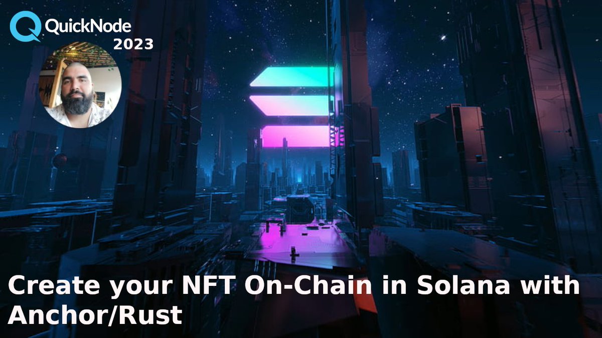🎉 Exciting News! 🚀 Learn how to create your own on-chain @solana  NFT using Anchor, Rust, #Solpg, @QuickNode  #RPC, and #IPFS in my new video tutorial! 📹🌟 #SolanaNFT #BlockchainTutorial 0/8 🧶🧵