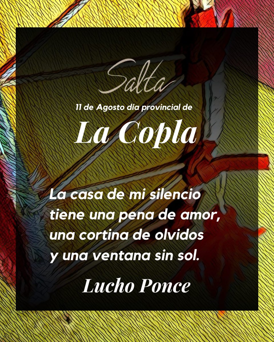 PulpoPonce's tweet photo. Buenas seres! Les comparto en este día
una inmensidad de mi Padre!
La copla, siempre la copla! 
.
.
.
Un 11 de Agosto nacía Ariel Petrocelli recordamos al Poeta con la pluma, la caja y el canto!
#diadelacopla   #saltalalinda #folkloresalteño #luchoponce  #LosPonce https://t.co/agjSnuOVWF