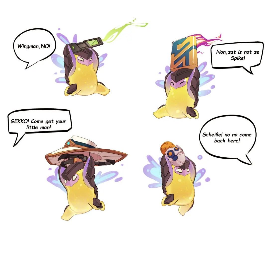 Wingman’s grabbin’ all the Spike look-alikes. Drawn, with charm, by <a href="/Strawberry79/">Strawberry7</a> 🍓