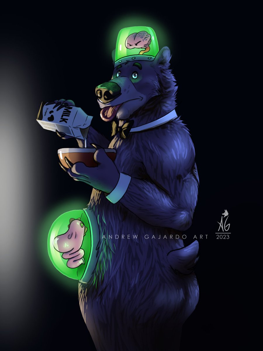 Boskov and his cravings at 3am.
#boskov #furry #illustration #bear