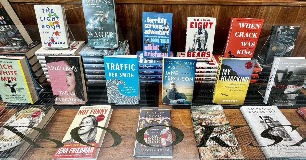 IrishStewCast's tweet photo. The author of which of these books prominently displayed in the window of the #RockefellerCenter branch of @mcnallyjackson has just agreed to be join us on Irish Stew?  Stay tuned! https://t.co/fR7m1AhSbG