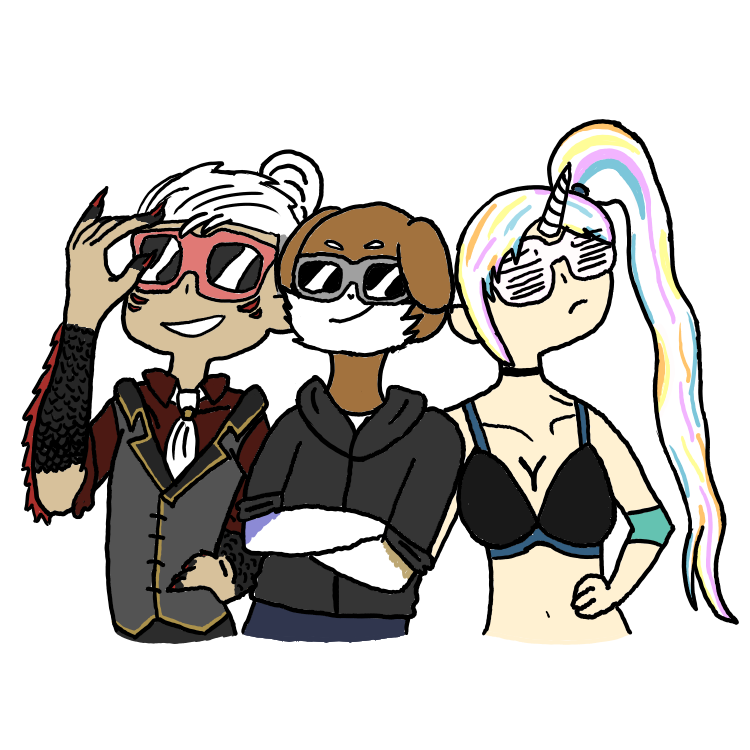 Lunachan4444's tweet photo. Papamutt art featuring Redclaw, Prism, George, and Anya #PapaMutt #Redclaw #Prismsplay #TwitchStreamer #art https://t.co/RLayyhDgcC