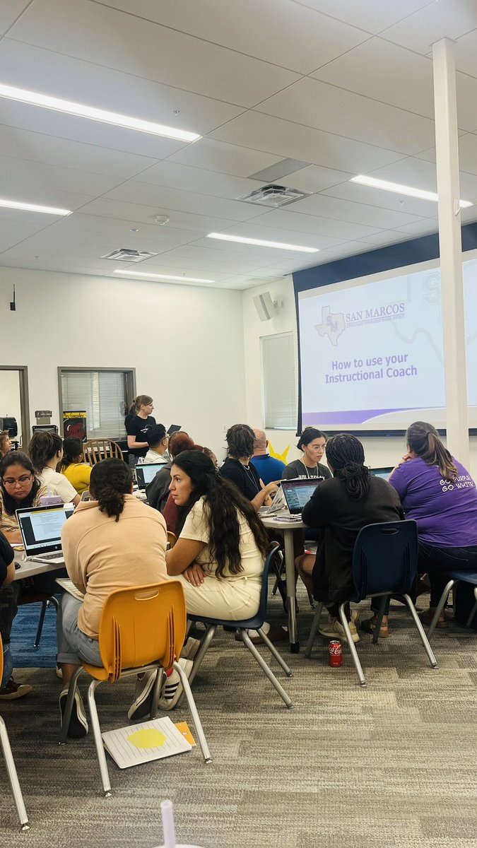 ErikaVMIbarra's tweet photo. Entering the 23-24 school year with intentional and strategic use of coaching at @DeZavalaSMCISD - because everybody deserves a coach! 💜💎 https://t.co/gBxTdKGsn3