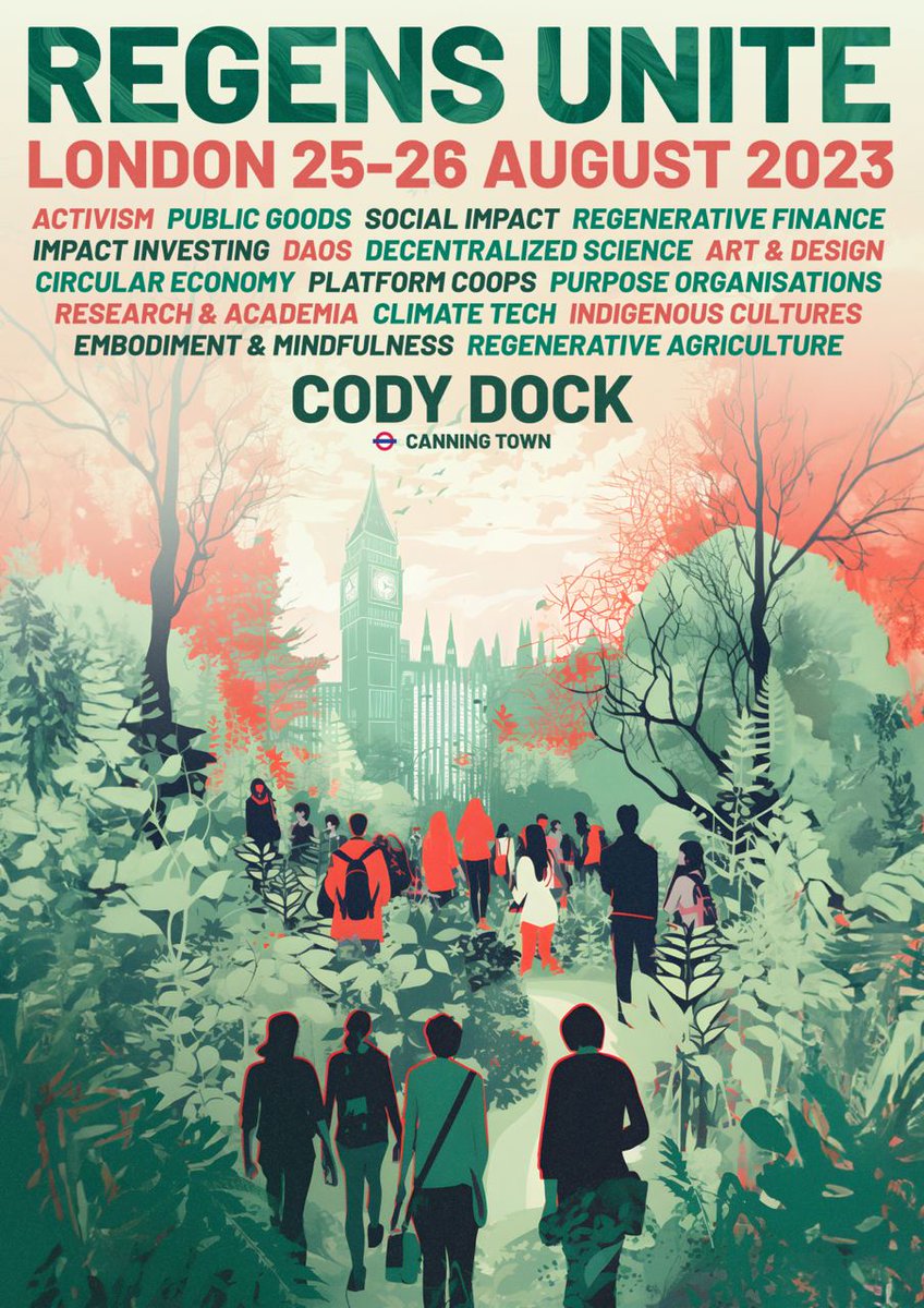 klausbrave's tweet image. Regens Unite London - August 25 &amp;amp; 26

I've participated in a lot of events, workshops, hackathons, conferences.

Last year I went to an event in Berlin: Regens Unite that really left a lasting impression, the primary outcome was not information, it was relationship.

Discovering…