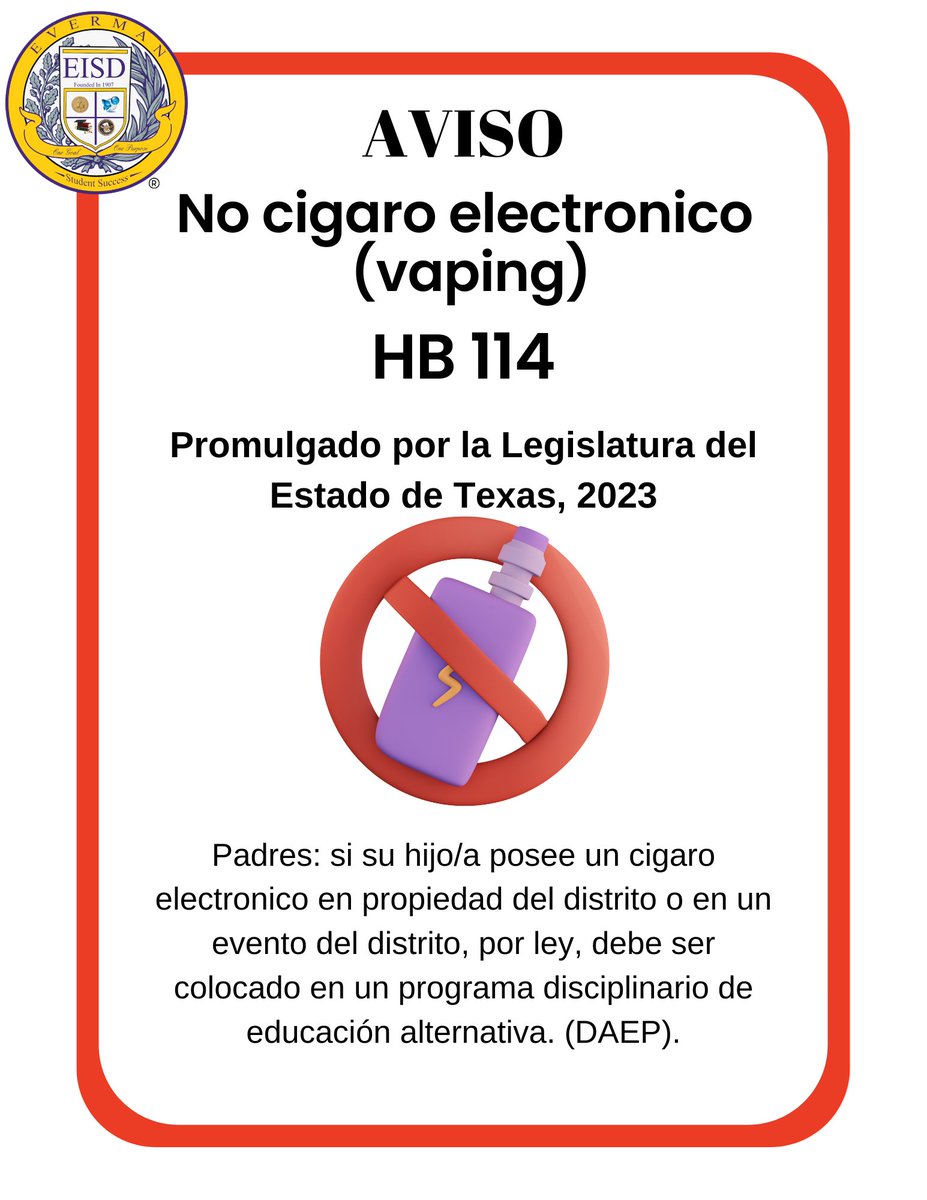Please Read HB114-No Vaping